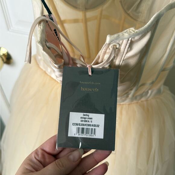 House of CB Darling Vintage Cream Tulle Midi Dress S - Picture 13 of 14